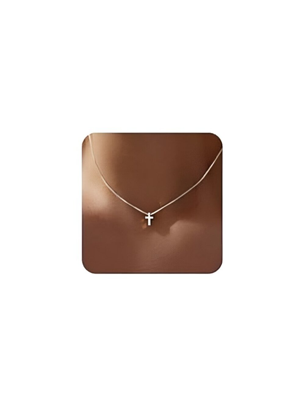 Easter Basket Stuffer Cross Necklace for Women Girls, Dainty 14K Gold Silver